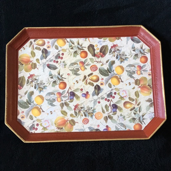 Dining Italian Wooden Tray Fruit Pattern Guc 8 Items Are 212 Last